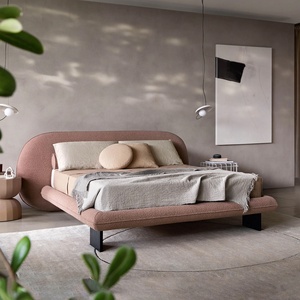 Cama Matrimonial <span class=keywords><strong>de</strong></span> Lujo Nórdica Moderna Zayshine, <span class=keywords><strong>de</strong></span> Terciopelo, 1.8 Metros, Tamaño Grande, Modular, para Apartamento, Hotel, Villa, Cama Doble Suave - Product Image 2