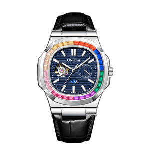 ONOLA 3855CH Montre connectée mécanique de luxe de haute qualité avec phases lunaires, étanche, pour hommes - Product Image 2