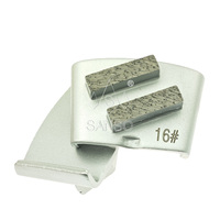 Bloc de meulage diamanté à liaison métallique HTC à double segment pour béton et terrazzo, pour ponceuse HTC