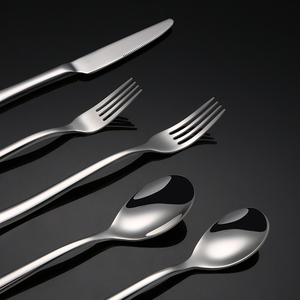 Thép không gỉ thân thiện với môi gương đánh bóng thìa nĩa và dao đặt cho nhà hàng khách sạn sử dụng bên - Product Image 2