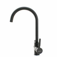 Keran dapur tiga arah warna hitam Matt populer air campur dingin panas dengan keran air RO keran dapur 3 in 1