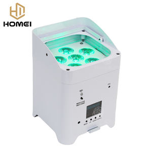 Podiumverlichting 6X18W Draadloze Dmx Batterij Aangedreven Wifi <span class=keywords><strong>Led</strong></span> Dj Uplights <span class=keywords><strong>Par</strong></span> Up Light Voor Bruiloftsfeest Bar - Product Image 6
