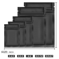 Sacs en plastique Mylar personnalisés avec impression personnalisée, en aluminium mat noir, à trois soudures latérales, refermables avec fermeture éclair, pour l'emballage alimentaire