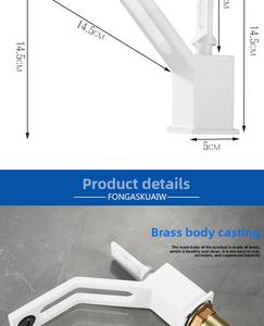 Nouveau modèle de lavabo de salle de bains en cuivre au design moderne, double usage chaud et froid <span class=keywords><strong>avec</strong></span> <span class=keywords><strong>ensemble</strong></span> de robinets anti-éclaboussures - Product Image 6
