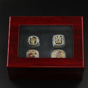 Juego de <span class=keywords><strong>4</strong></span> Anillos de Campeonato de <span class=keywords><strong>LeBron</strong></span> James (Heat/Cavaliers/Lakers 2020) - Diseño Abatible Chapado en Oro - Product Image 5