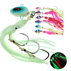 100g 150g 200g 250g 300g Squid skirt Slow Tai Rubbers Snapper Kev cable BKK Sx Switch Jigging Jig Head Hook Fishing Lure Bait