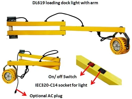 30 W Led Loading Dock Lights With Telescopic Boom Warehouse 5