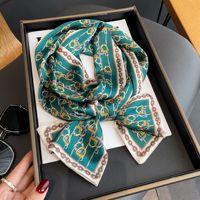 Satin Silk Mô Phỏng Lụa Cho Phụ Nữ Cổ Tóc Khăn Quàng Cổ Gói Quà Tặng Bandana
