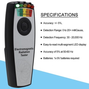 전자기 방사선 시험기 필드 EMF 가우스 미터 유령 사냥 휴대용 EMF 자기장 감지기 5 LED 가우스 미터 - Product Image 5