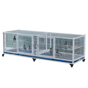 Cage à pigeons de course en fil de fer galvanisé à 4 niveaux de 2,1 m pour l'élevage et l'entraînement des <span class=keywords><strong>oiseaux</strong></span>, fournitures de qualité pour <span class=keywords><strong>oiseaux</strong></span> - Product Image 1
