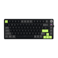 Keyboard Gaming Mekanik Nirkabel 3 Mode Qwerty Fashion Warna-warni Switch Coklat RGB yang Dapat Diganti Keyboard Gamer Isi Ulang Teclado