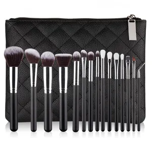 Professionele 15Pcs Make-Up Kwasten Klassieke Power Brush Make Up Beauty Tools Soft Synthetisch Haar Private Label Make-Up Borstel Set