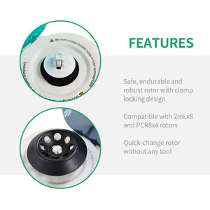 SABEDORIA Compact Micro Centrífuga 7500 RPM <span class=keywords><strong>5000xg</strong></span> Ultra-Quiet ≤ 52dB Motor sem escova Display LED para laboratório e uso clínico - Product Image 3