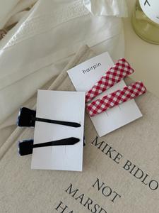 กิ๊บติดผมรูปสามเหลี่ยมลายตารางสีสันสดใสสไตล์เกาหลีสำหรับตกแต่งผมเด็กผู้หญิง - Product Image 6