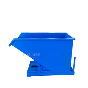Lixeira de sucata de metal para reciclagem de resíduos pesados, caixa basculante de aço, lixeira auto-destrutiva