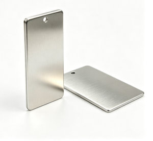 Plaque de nom rectangulaire en aluminium brossé personnalisée, autocollante, technique d'estampage pour DVD et électronique - Product Image 4