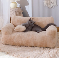 Fabricant Vente en gros Personnalisé Doux Confortable Amovible Lavable Luxe Respirant Calmant Canapé-lit pour animaux de compagnie Lit pour chien
