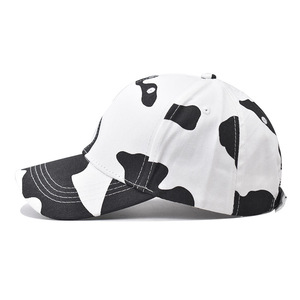 Casquette de baseball imprimée vache, logo personnalisé, coton sergé OEKO-TEX, 6 panneaux, fabrication BSCI, ajustable, faible MOQ - Product Image 2