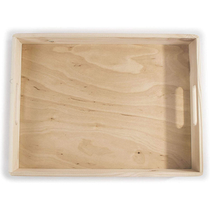 40X30X6.5 Cm Trà Có Thể Xếp Chồng Cà Phê Bữa Sáng Phục Vụ Khay Mở Hộp Lưu Trữ Hàng Đầu Có Tay Cầm Thùng Gỗ NÔNG - Product Image 3