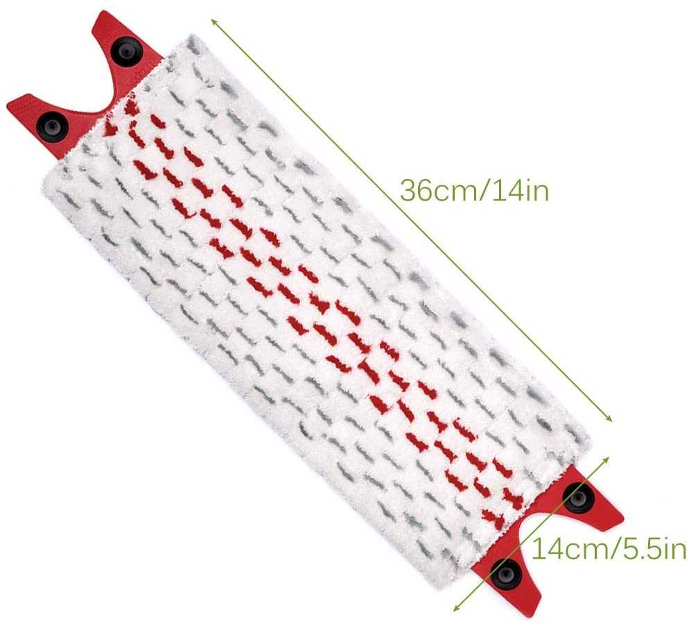 Speciale vendita calda rosso + grigio rettangolo 41x14cm pigro piatto in microfibra Mop Pad Fit Vileda 2in1 Ultramat Mop Pad