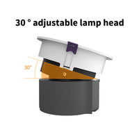 Anti Glare IP44 UGR 19 empotrada W 7W 9W 12W 15W 18W 20W 24W 30W 40W 50W 8 pulgadas Retrofit Downlight LED mazorca negro blanco luminoso corte