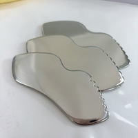 للبيع بالجملة من الفولاذ المقاوم للصدأ Gua Sha تدليك كشط الوجه شعار مخصص معدن الفولاذ المقاوم للصدأ GuaSha