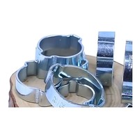 Prix usine métrique galvanisé en acier sertissage Double oreille collier de serrage couple pour la fixation de tuyau de gaz