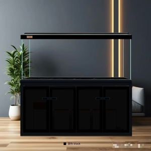 Aquarium sur pied en verre ultra-blanc sur mesure, grand format, avec système de filtration intelligent au fond, capacité 600L, pour extérieur et intérieur - Product Image 2