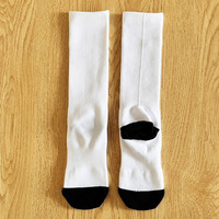 Chaussettes blanches vierges en polyester pour sublimation, forme tube, pour impression par sublimation, idéales pour le sport