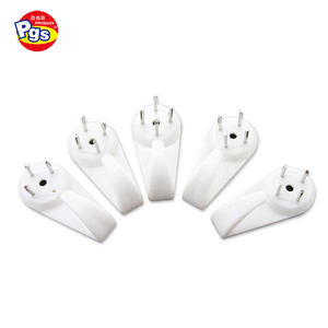 Không dấu vết nhựa cứng tường móc áo & hình ảnh treo móc-Trắng - Product Image 4