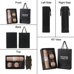 Mejor Oferta: Set de <span class=keywords><strong>Regalo</strong></span> Personalizado de Termo de Acero Inoxidable de 500ml con 2 Tazas, Aislado al Vacío, <span class=keywords><strong>para</strong></span> Regalos Promocionales Empresariales - Product Image 4