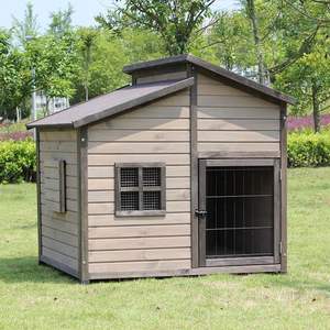 Hersteller Luxuriöses Outdoor-Hundehäuschen aus Massivholz Universelle Wasserdichte Hundehütte Villa Extra Großes Hundehaus-Möbelstück - Product Image 1