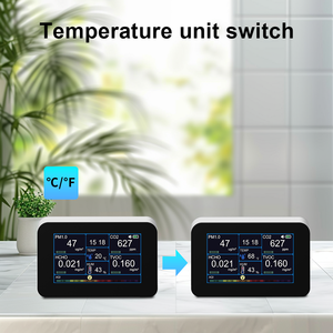 घरेलू कार्यालय कार के लिए सह 2/pm2.5/pm1.0/pm10/hcho/pm10/hcho/tlsa/ai के लिए घरेलू कार्यालय कार के लिए बहु-फ़ंक्शन वायु गुणवत्ता मॉनिटर - Product Image 3