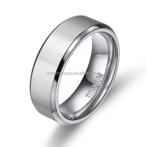 POYA チタンリング 3色展開 8mm/6mm/4mm ペア ウェディングバンド メンズ ジュエリー - Product Image 3