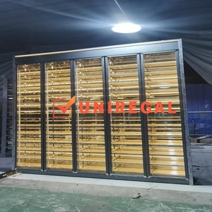 Hiện đại Luxury thép không gỉ Wine Cellar Set | tĩnh nhiệt kép Zone Cooler + Treo tường tủ trưng bày + nổi Cáp - Product Image 3