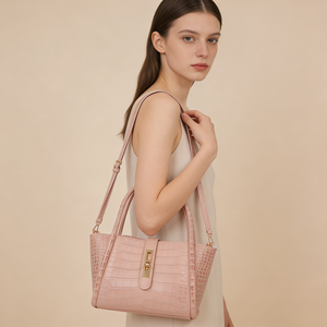 Échantillon Gratuit, Sacs Messagers pour Femmes en Cuir Véritable Crocodile avec Logo Personnalisé, Sacs à Bandoulière Décontractés avec Petites Pochettes Intérieures Amovibles - Product Image 2