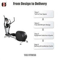 Bicicleta Elíptica Profesional Comercial con Frenado Magnético y Tracción Trasera para Gimnasio y Equipamiento de Fitness