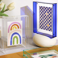 Cadre photo en acrylique transparent, cadre photo créatif, boîte de rangement en acrylique, cadre photo magnétique en acrylique