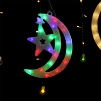 Batterie USB Powered 20 LED Crescent Moon Star Ramadan und Eid Wall String Decor Lights