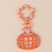 Vente en gros usine Porte-clés créatif en acrylique imprimé UV, série Halloween, pendentif fantaisie de citrouille et de fantôme de dessin animé exagéré
