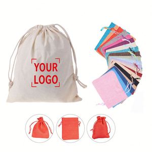 Sac à cordon en toile avec cordon de serrage réglable 19 cm * 28 cm, couleur personnalisée - Product Image 1