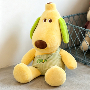 <span class=keywords><strong>Peluche</strong></span> chien en forme de <span class=keywords><strong>banane</strong></span> en gros, avec salopette rayée verte, adorable animal en <span class=keywords><strong>peluche</strong></span> en forme de fruit, cadeau doux à câliner pour enfants - Product Image 4