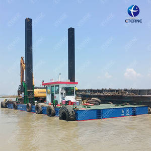 Plataforma <span class=keywords><strong>Flotante</strong></span> Modular de 40m, Pieza de Maquinaria de Construcción, Barcaza, Embarcación de Trabajo para Uso Portuario, Transporte de Ferry - Product Image 2