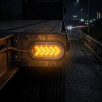 Feu de position latéral LED dynamique séquentiel ovale avec cadre chromé et en caoutchouc, clignotant à défilement et à intensité constante, indicateur de sécurité pour camion