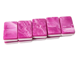 Juego de Mahjong Acrílico con Patrón de Mármol Rosa Personalizado, Estilo Americano, 144 Fichas, Fichas de Resina de Lujo para Juego de Mesa - Product Image 2