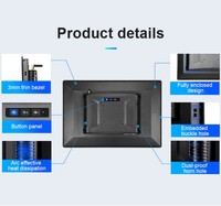 PC industriel tout-en-un avec écran tactile capacitif de 10,1 pouces, style encastré, Android RK3568 A64 RK3288 RK3399 RK3588, cadre de 3 mm