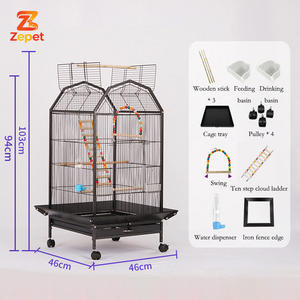 Jaulas de Alambre Metálico Fáciles de Limpiar, Transportadores de Metal para Pájaros, Jaulas para Periquitos y Canarios, Casa para Pájaros, Jaula para Loros - Product Image 1