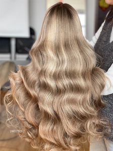 Pelucas de Cabello Humano Natural Balayage Rubio Ondulado con Línea de Cabello Pre-Desplumada y Baby Hair para Mujer - Product Image 6