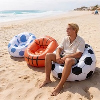 Canapé gonflable en PVC épaissi, chaise longue portable pliable pour l'extérieur, matelas pneumatique pour la sieste en pique-nique