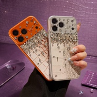 Étui de téléphone pour iPhone en cuir de crocodile synthétique de luxe, résistant aux chocs, design personnalisé